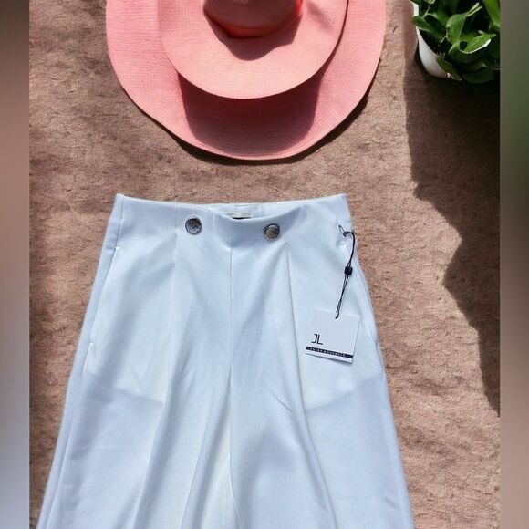 JULES & LEOPOLD NWT HIGH WAIST STRAIGHT LEG CROPPED PANTS EXTRA SMALL - Picture 2 of 8